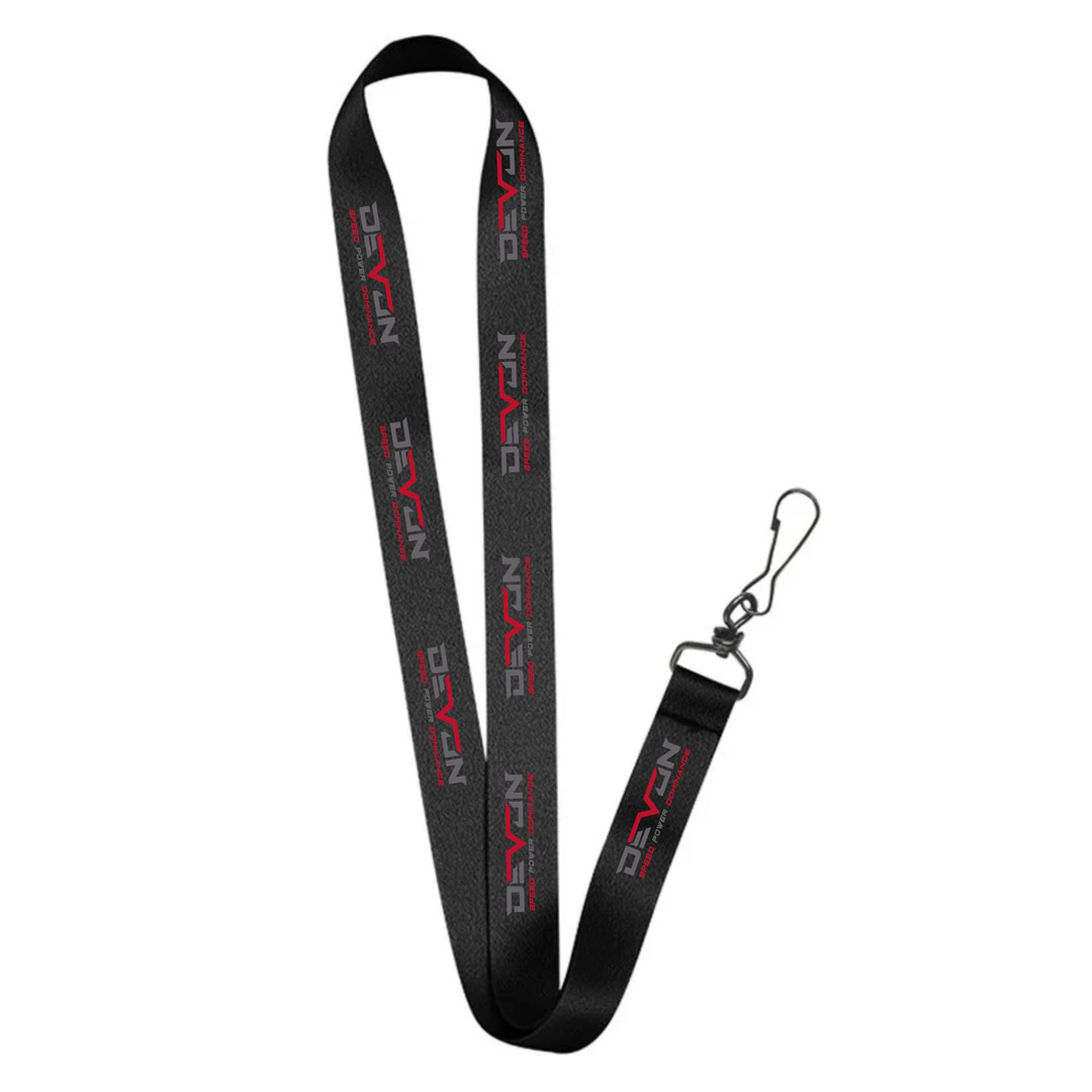 Devon Built logo lanyard, front view
